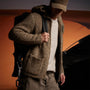 Cotton Wool Blend Chunky Hoodie in Caper | James Perse Los Angeles 