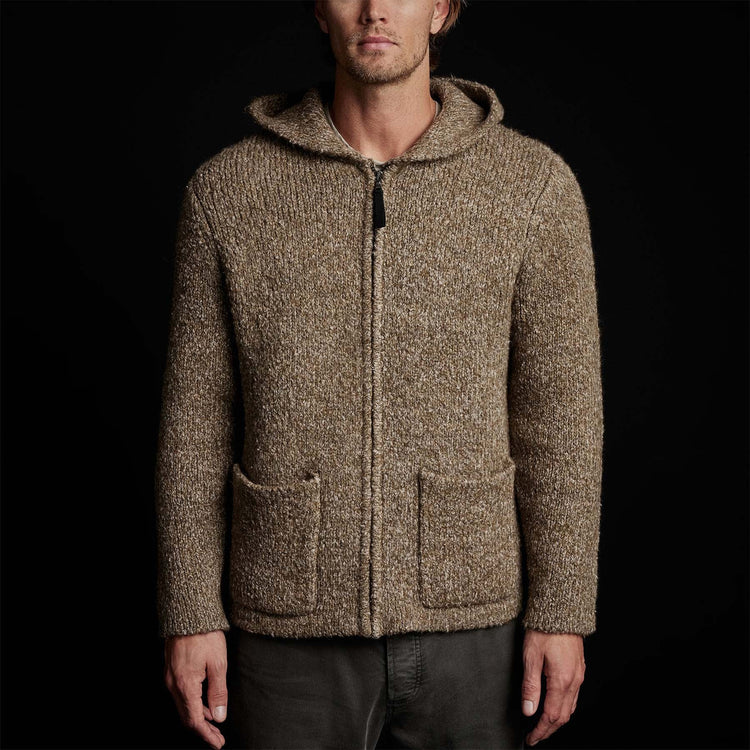 Cotton Wool Blend Chunky Hoodie in Caper | James Perse Los Angeles 