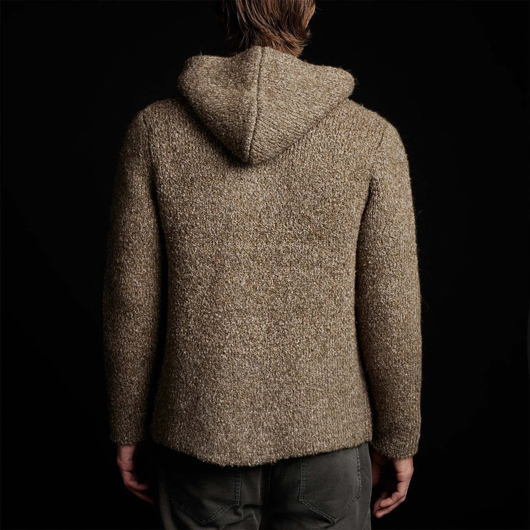 Cotton Wool Blend Chunky Hoodie in Caper | James Perse Los Angeles 