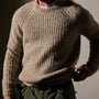 Cotton Wool Blend Chunky Raglan  in Stone | James Perse Los Angeles