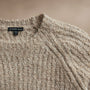 Cotton Wool Blend Chunky Raglan  in Stone | James Perse Los Angeles