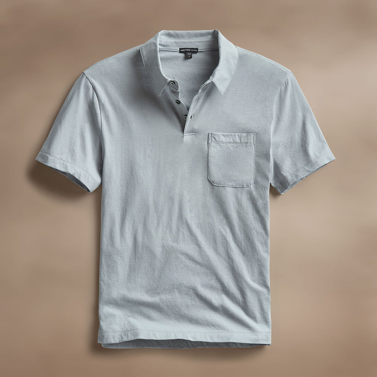 Cotton Linen Pocket Polo in Grey Sky | James Perse Los Angeles