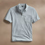 Cotton Linen Pocket Polo in Grey Sky | James Perse Los Angeles