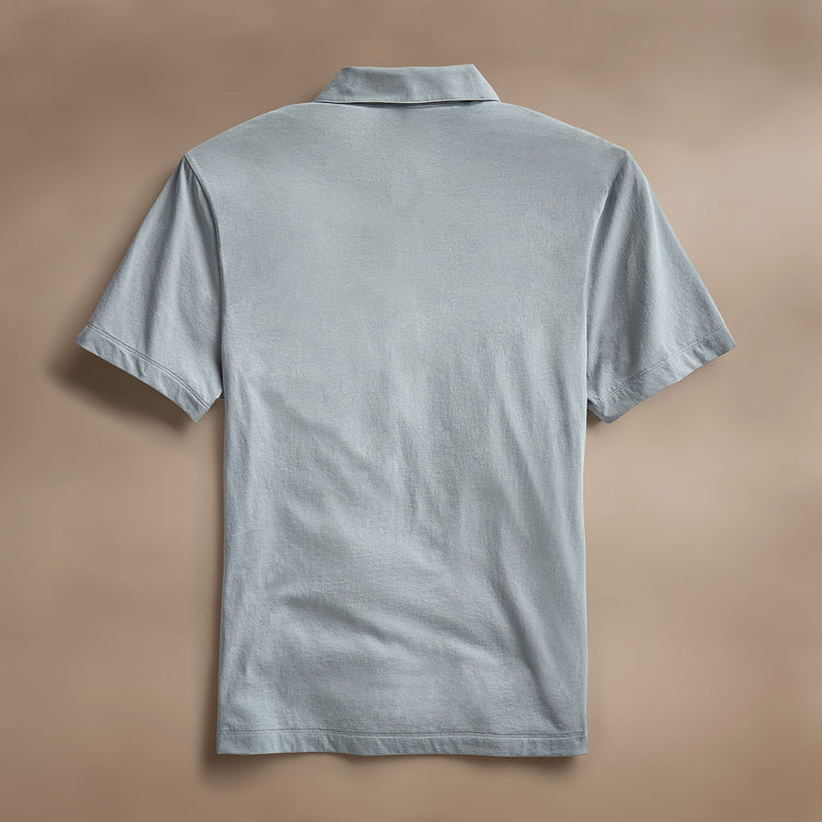 Cotton Linen Pocket Polo in Grey Sky | James Perse Los Angeles