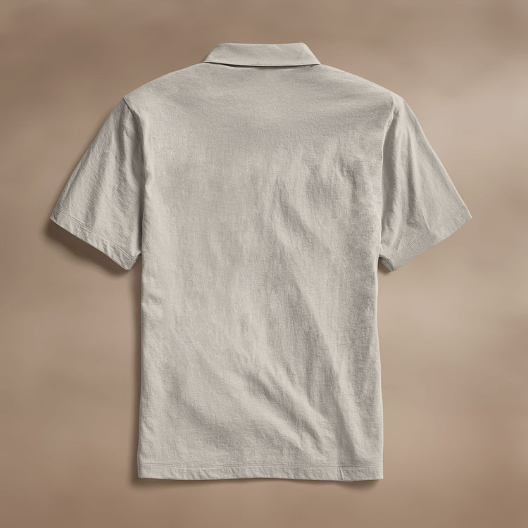 Cotton Linen Pocket Polo in Salt | James Perse Los Angeles