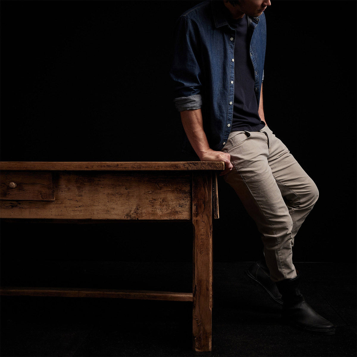 Ranch Cotton Jean in String Pigment | James Perse Los Angeles 