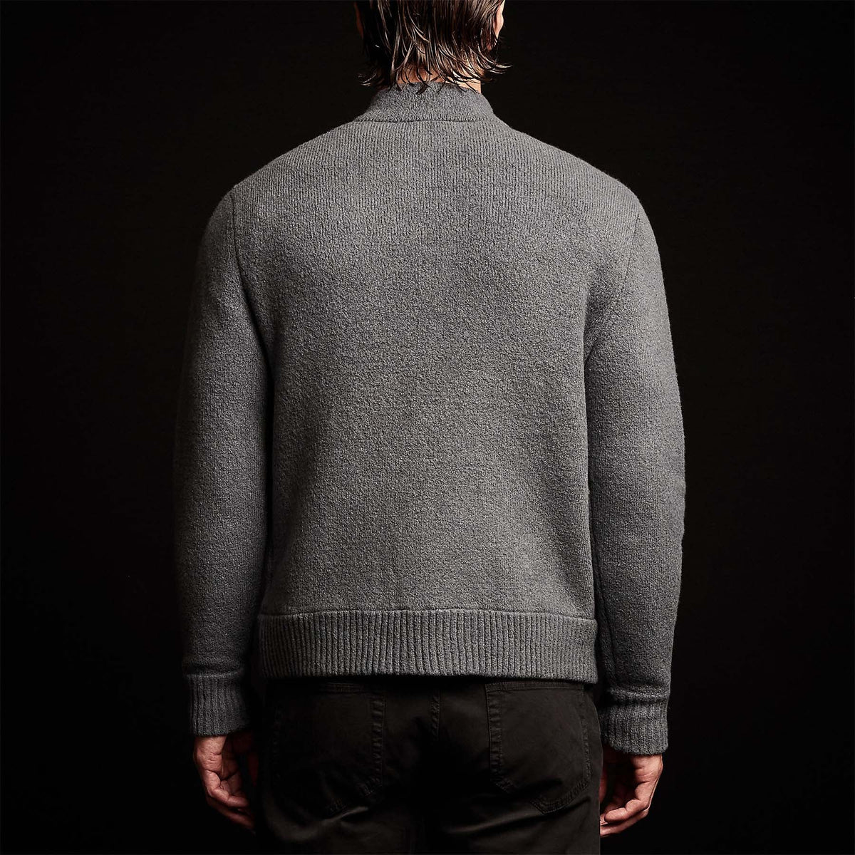 Dbl Bed Zip Cardigan in Flint | James Perse Los Angeles