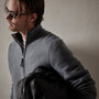 Dbl Bed Zip Cardigan in Flint | James Perse Los Angeles