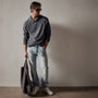 Cashmere Hooded Raglan in Flint | James Perse Los Angeles