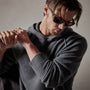Cashmere Hooded Raglan in Flint | James Perse Los Angeles