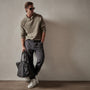 Cashmere Hooded Raglan in Khaki | James Perse Los Angeles