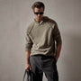 Cashmere Hooded Raglan in Khaki | James Perse Los Angeles
