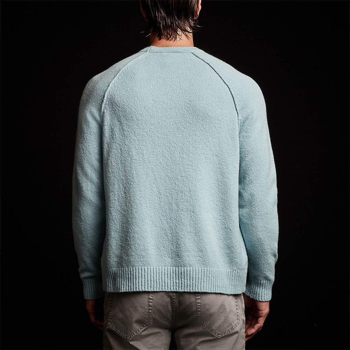 Cashmere Raglan Sweater in Baby Blue | James Perse Los Angeles