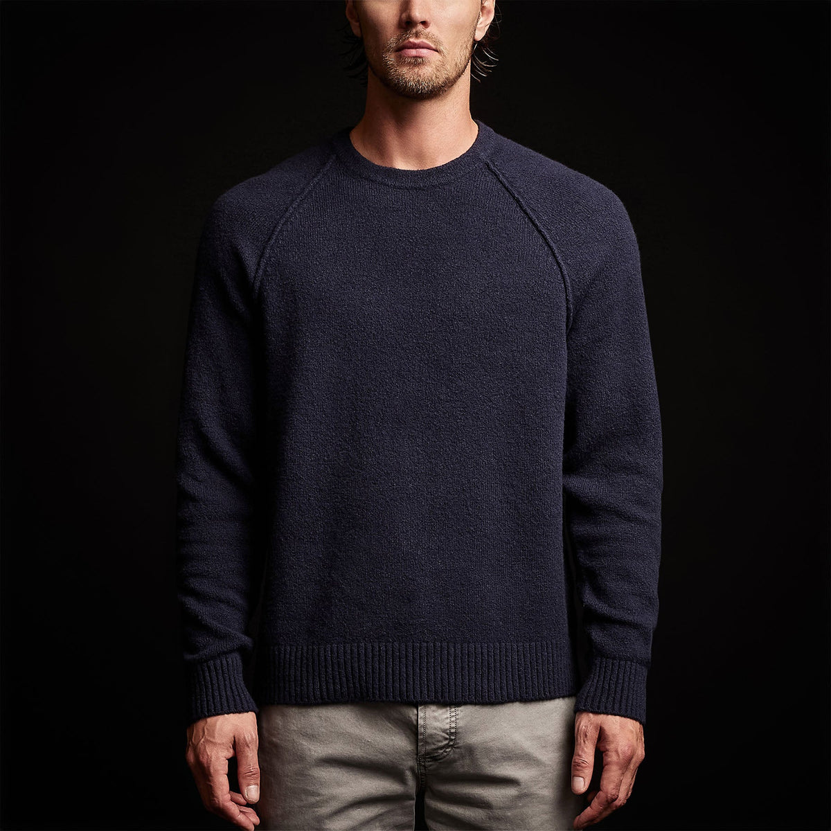 Cashmere Raglan Sweater in Navy | James Perse Los Angeles