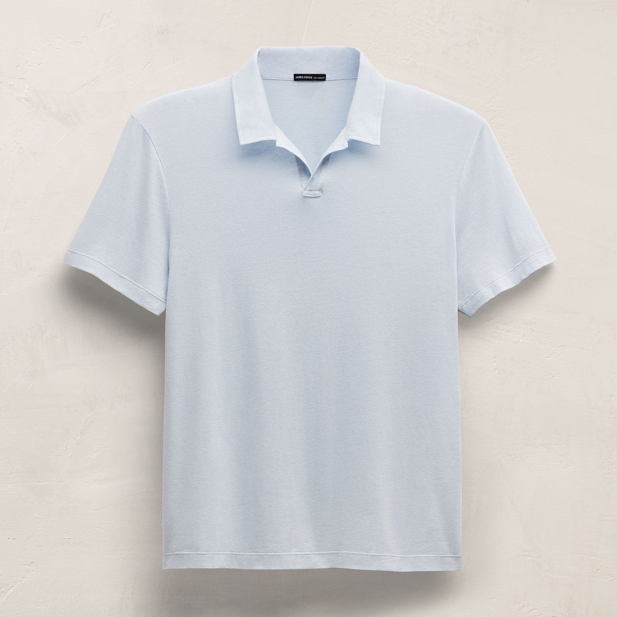 Cotton Cashmere Open Polo in Memory | James Perse Los Angeles