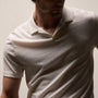 Cotton Cashmere Open Polo in White | James Perse Los Angeles