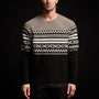 Cotton Cashmere Raglan Crew in Burro/Foggy/Black | James Perse Los Angeles
