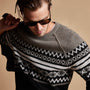 Cotton Cashmere Raglan Crew in Burro/Foggy/Black | James Perse Los Angeles