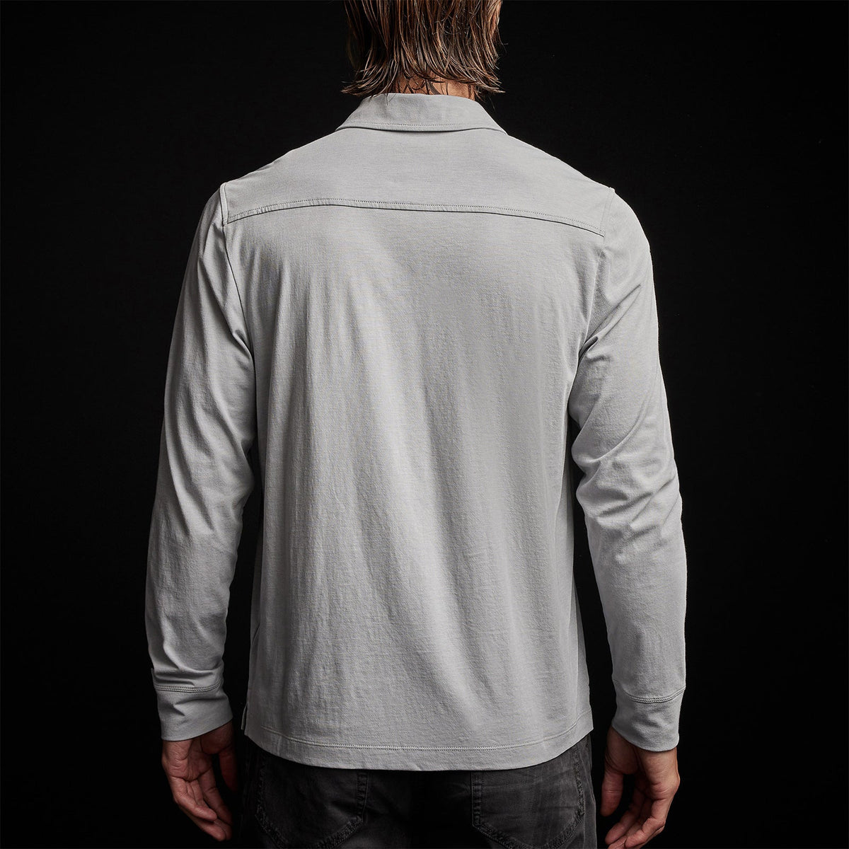Knit Jersey Shirt in Blue Fog | James Perse Los Angeles