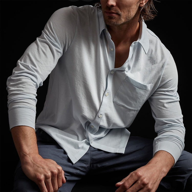 Knit Jersey Shirt in Memory | James Perse Los Angeles