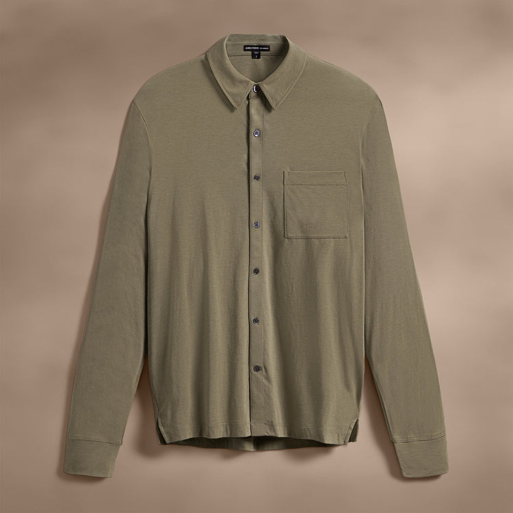 Clean Finish Jersey Shirt in Peet | James Perse Los Angeles