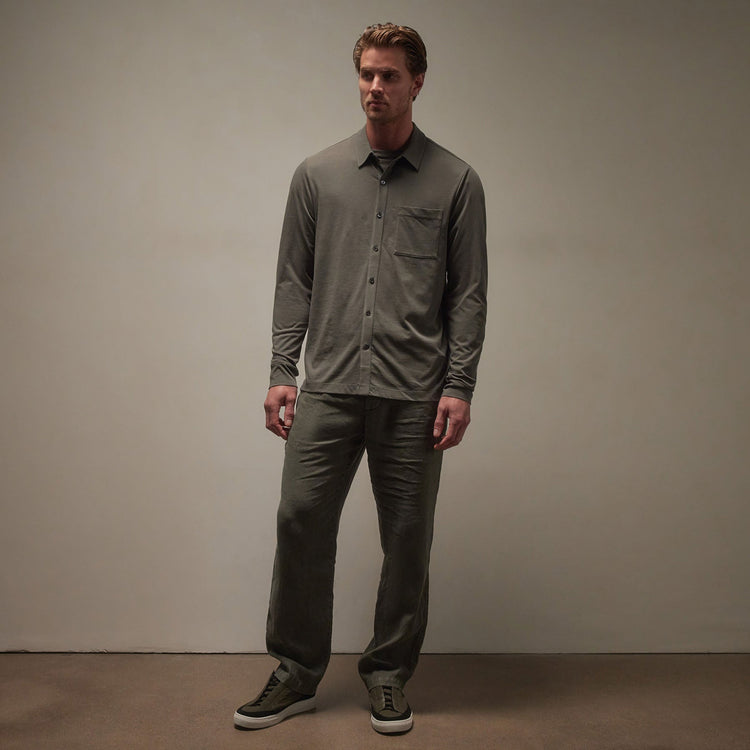 Clean Finish Jersey Shirt in Palm | James Perse Los Angeles