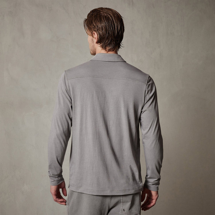 Knit Jersey Shirt in Silver Grey | James Perse Los Angeles