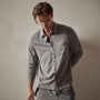 Knit Jersey Shirt in Silver Grey | James Perse Los Angeles