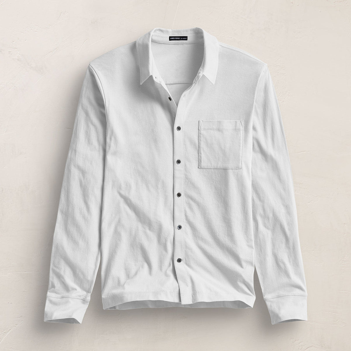 Clean Finish Jersey Shirt in White | James Perse Los Angeles