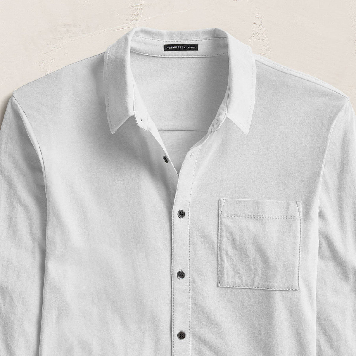 Clean Finish Jersey Shirt in White | James Perse Los Angeles