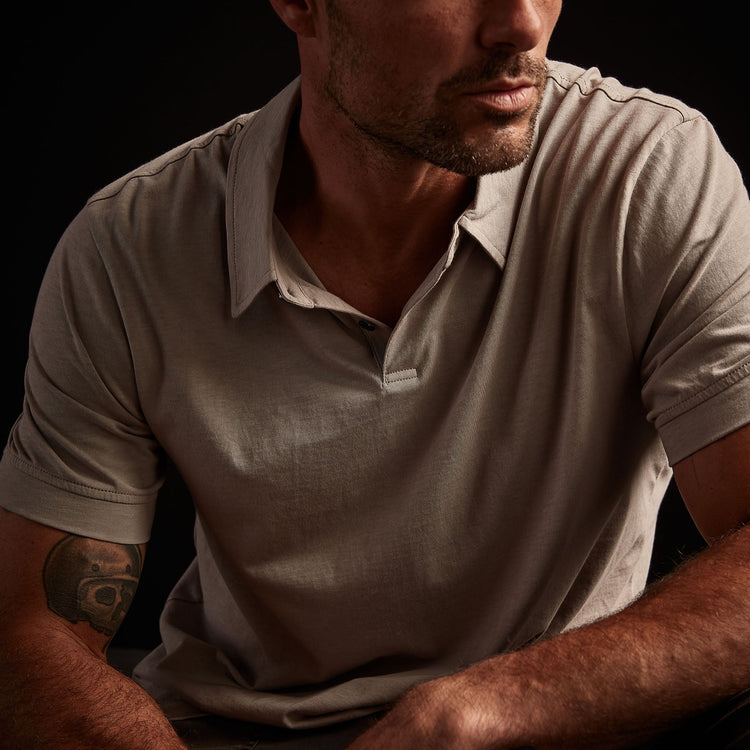 Clean Finish Jersey Polo in Dapple | James Perse Los Angeles