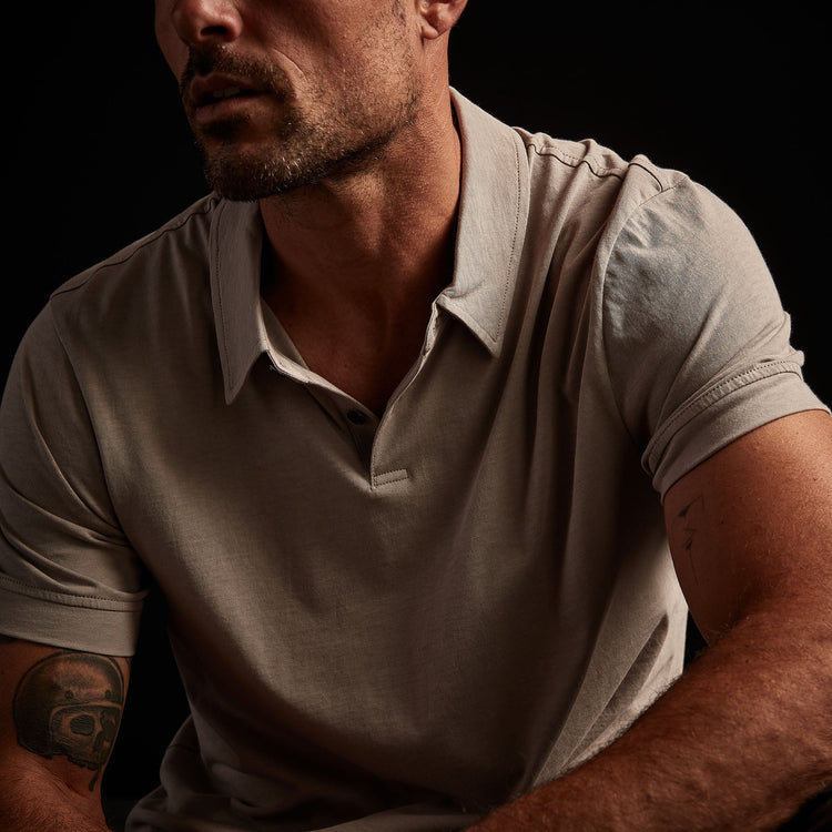 Clean Finish Jersey Polo in Dapple | James Perse Los Angeles
