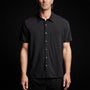 Clean Finish Short Sleeve Shirt  in Black | James Perse Los Angeles