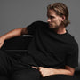 Clean Finish Jersey Short Sleeve Crew in Black | James Perse Los Angeles