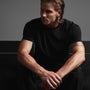 Clean Finish Jersey Short Sleeve Crew in Black | James Perse Los Angeles