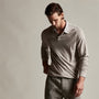 Clean Finish Jersey Contrast Polo in Dapple/Fog | James Perse Los Angeles
