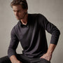 Clean Finish Jersey Contrast Polo in Magma/Black | James Perse Los Angeles
