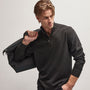 Clean Finish Jersey Half Zip in Black | James Perse Los Angeles
