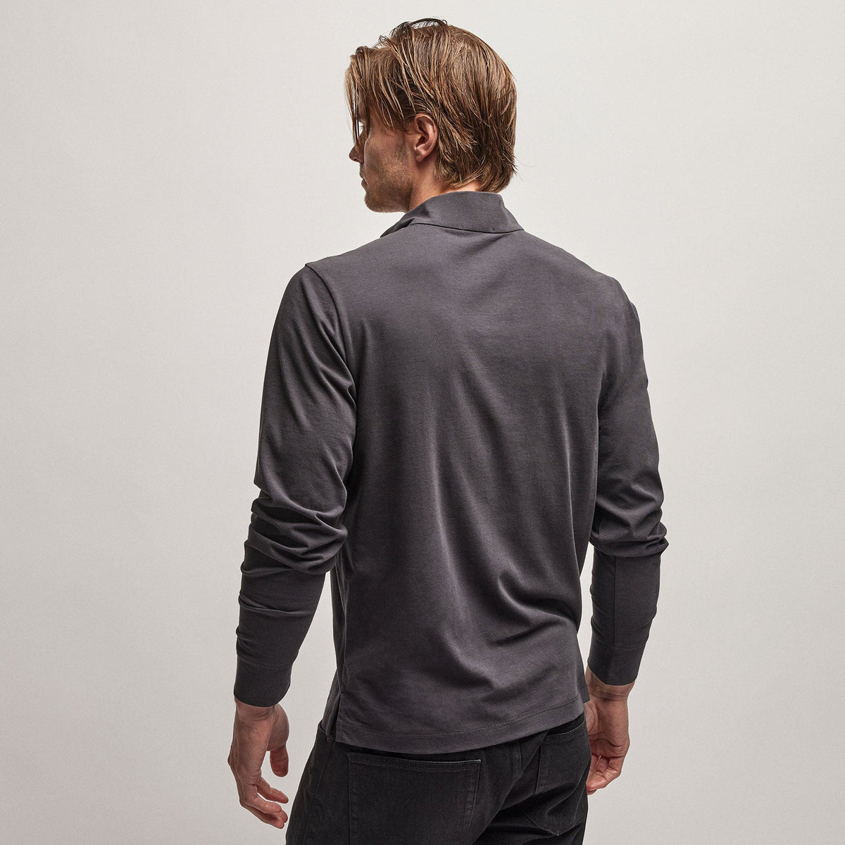 Clean Finish Jersey Half Zip in Magma | James Perse Los Angeles