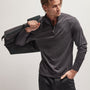 Clean Finish Jersey Half Zip in Magma | James Perse Los Angeles