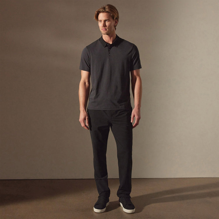 Clean Finish Jersey Polo in Magma/Black | James Perse Los Angeles