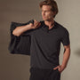 Clean Finish Jersey Polo in Magma/Black | James Perse Los Angeles