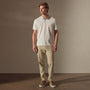 Clean Finish Jersey Polo in White/Fog | James Perse Los Angeles