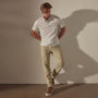 Clean Finish Jersey Polo in White/Fog | James Perse Los Angeles