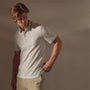 Clean Finish Jersey Polo in White/Fog | James Perse Los Angeles