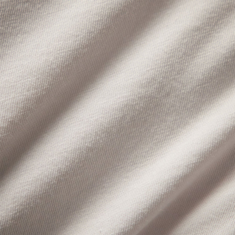 Clean Contrast Placket Short Sleeve in White/Parchment | James Perse Los Angeles