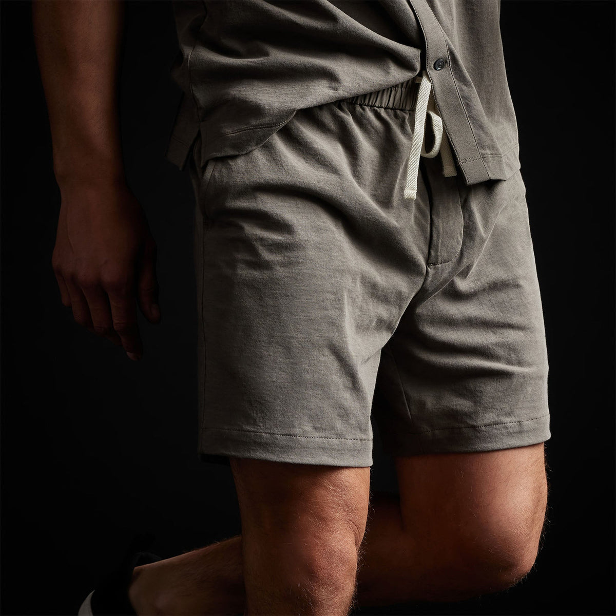 Clean Finish Jersey Short in River Rock | James Perse Los Angeles