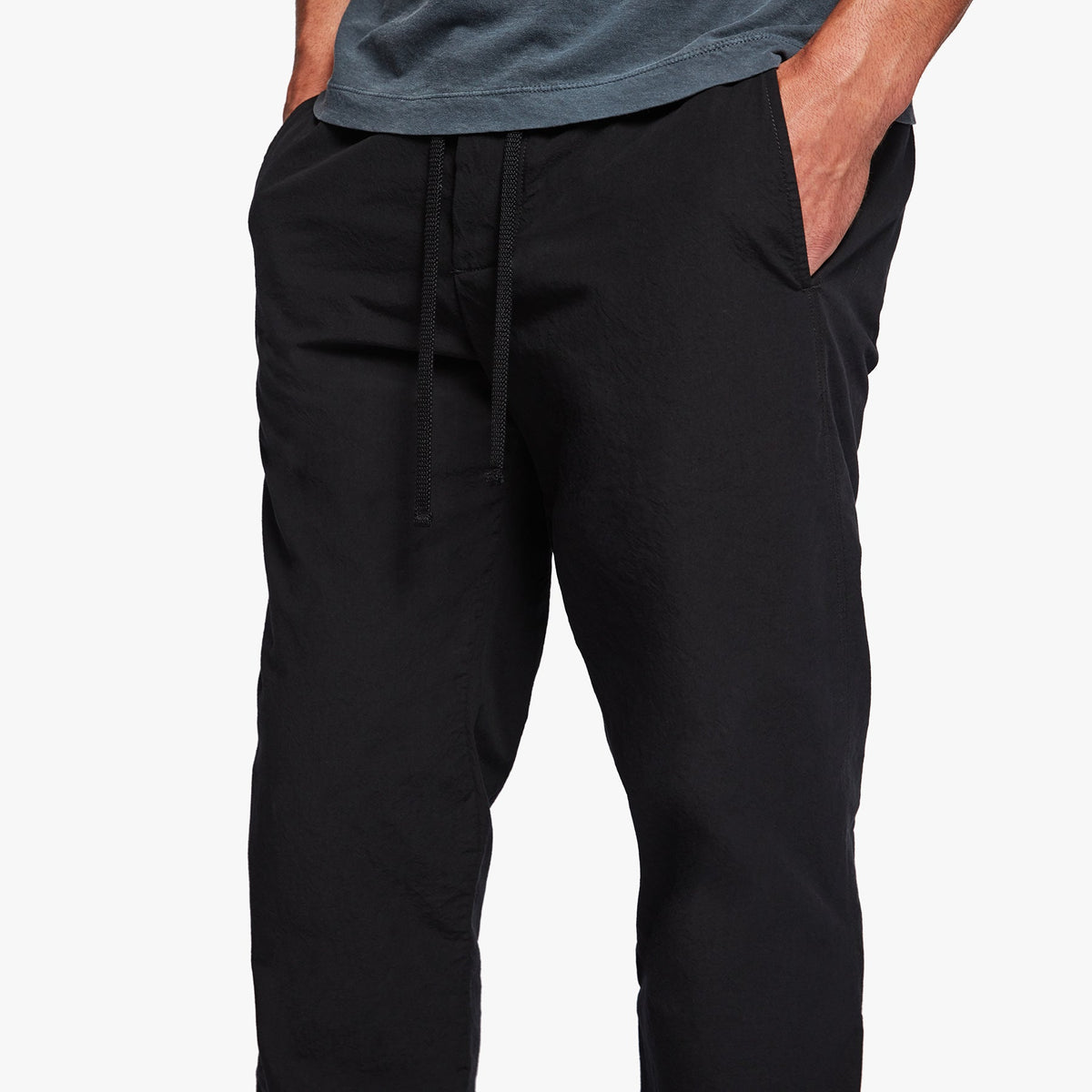 Twisted Seam Poplin Pant In Black | James Perse Los Angeles