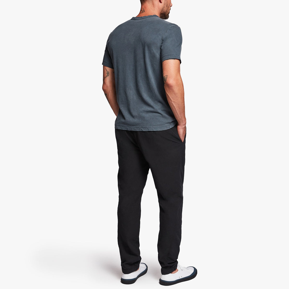 Twisted Seam Poplin Pant In Black | James Perse Los Angeles