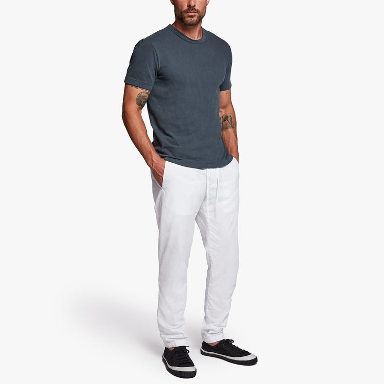 Twisted Seam Poplin Pant In White | James Perse Los Angeles